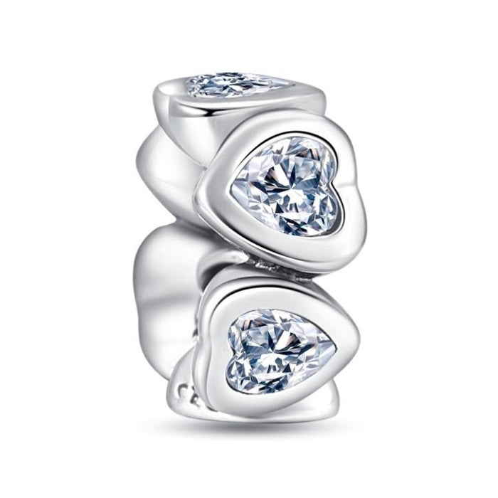 Stylish Sterling Silver Zircon Sparkling Bead For Women