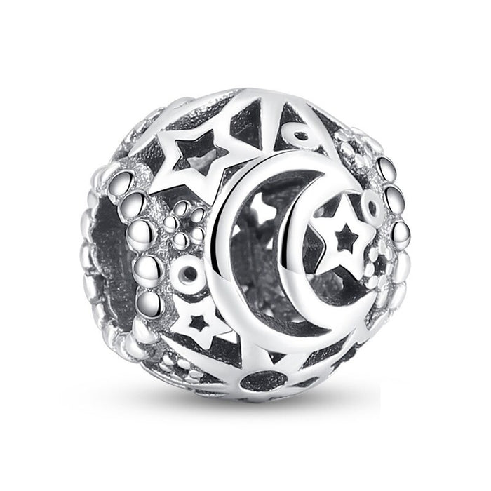 Silver Shiny Zircon Bead For Women DIY Jewelry