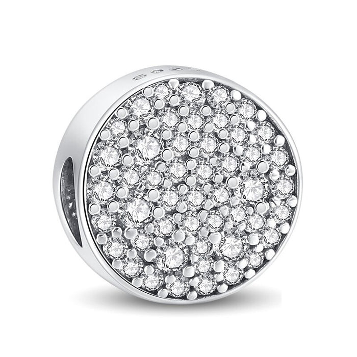 Stylish Sterling Silver Zircon Sparkling Bead For Women