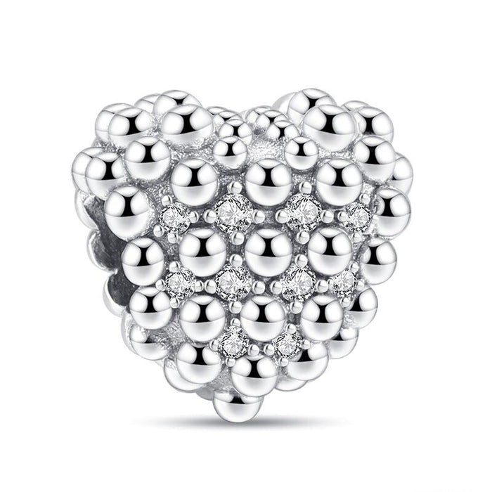 Stylish Sterling Silver Zircon Sparkling Beads For Women