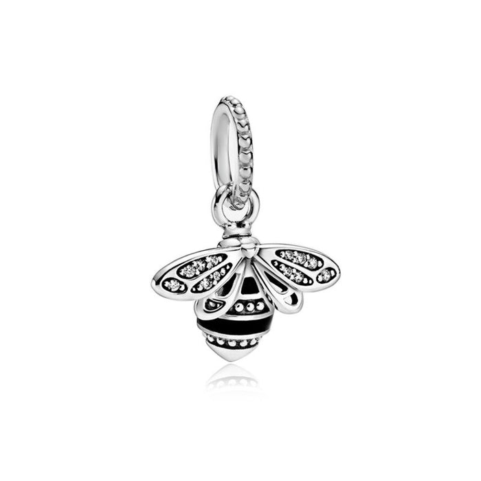 Zircon Sterling Silver Black Bead For Women DIY Jewelry
