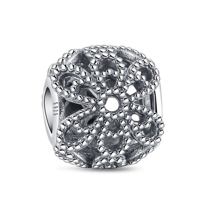 Classic Silver Zircon Beads For Women DIY Jewelry