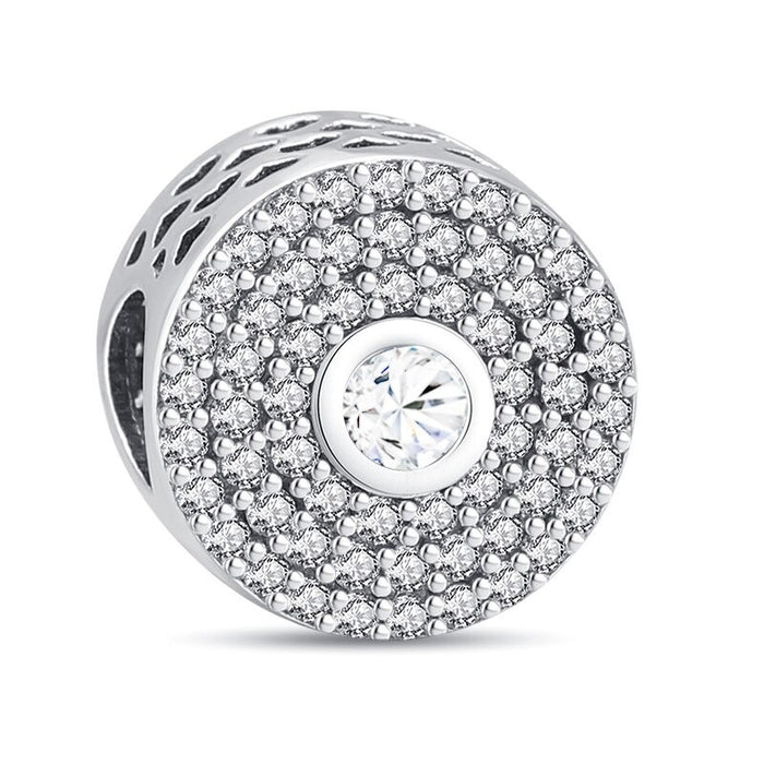 Zircon Stylish Sterling Silver Bead For Women