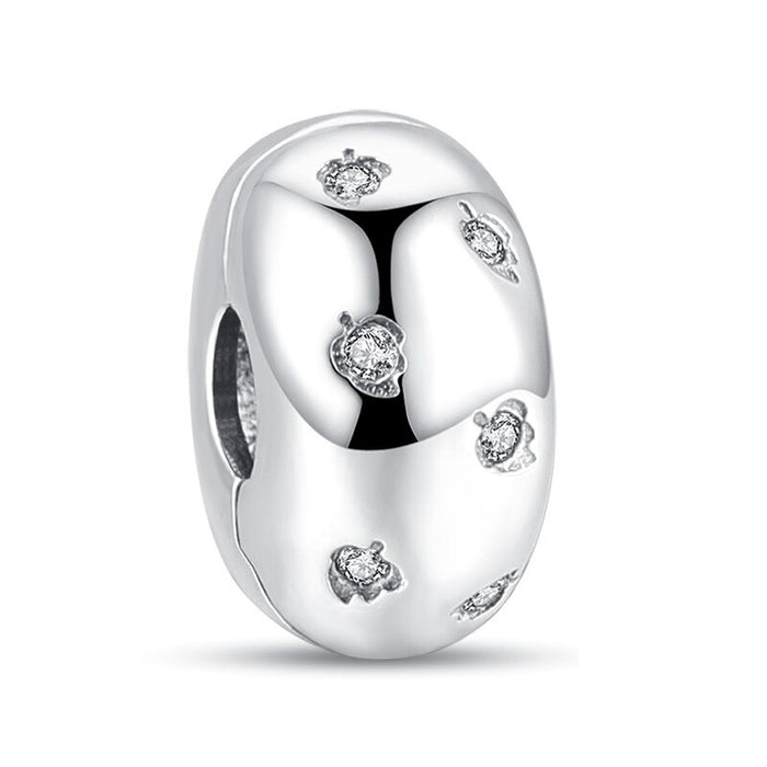 Stylish Sterling Silver Zircon Sparkling Beads For Women
