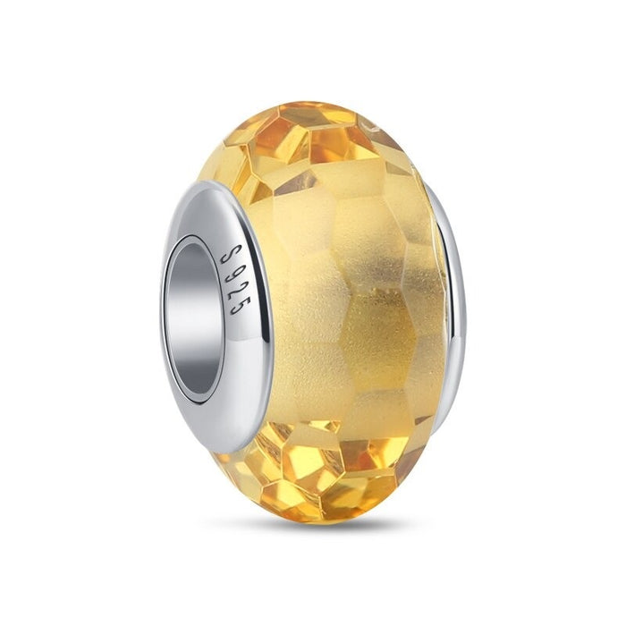 Golden Zircon Shiny Bead For Women DIY Jewelry