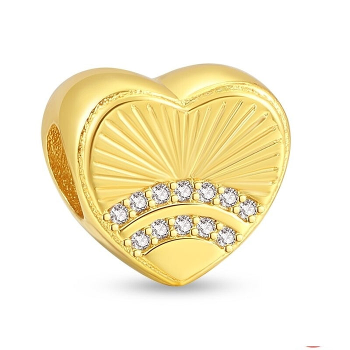 Golden Zircon Shiny Bead For Women DIY Jewelry