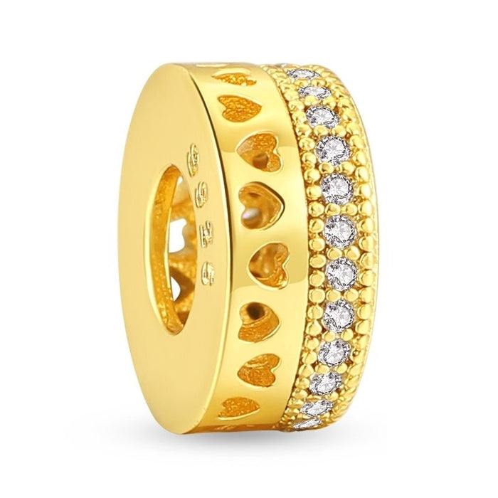 Golden Zircon Shiny Bead For Women DIY Jewelry