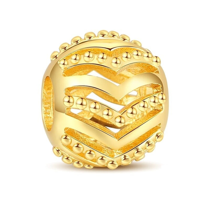 Golden Zircon Shiny Beads For Women & Girls