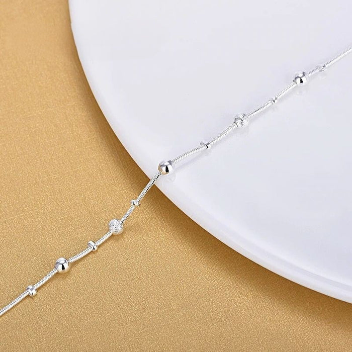 Sterling Silver Adjustable Foot Chain Anklet For Women
