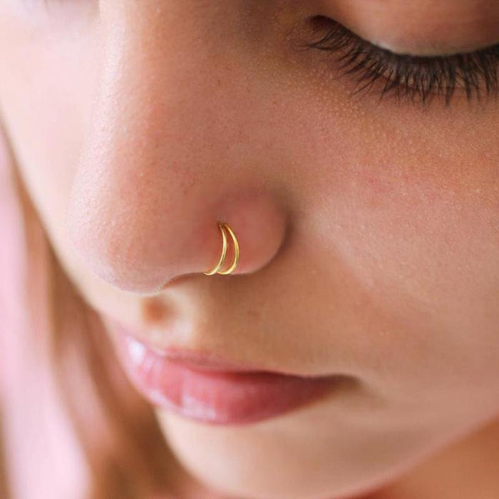 Sterling Silver Piercing Nose Ring For Women