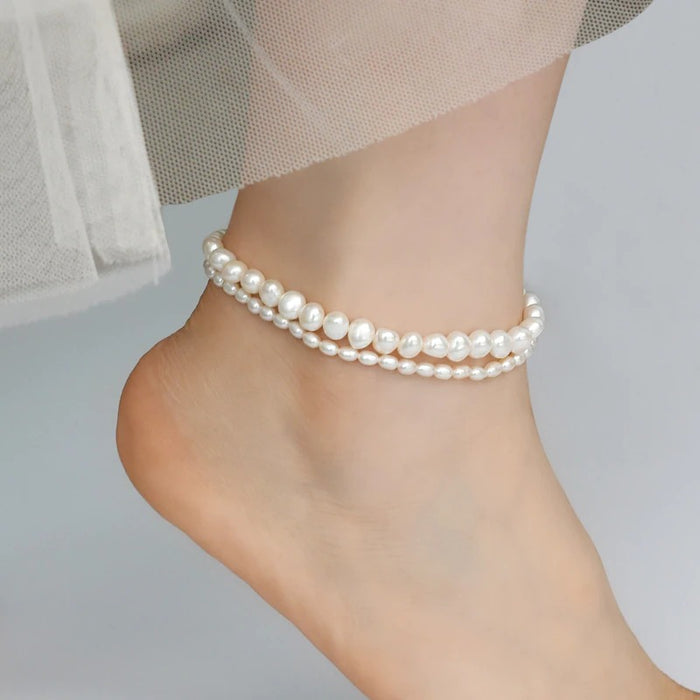 Natural Freshwater Pearl Anklet For Women