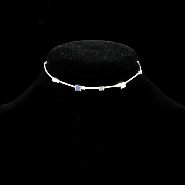 Silver Sterling Square Foot Chain Anklet For Women