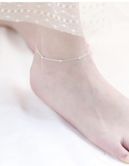 Sterling Silver Chain Anklets For Women