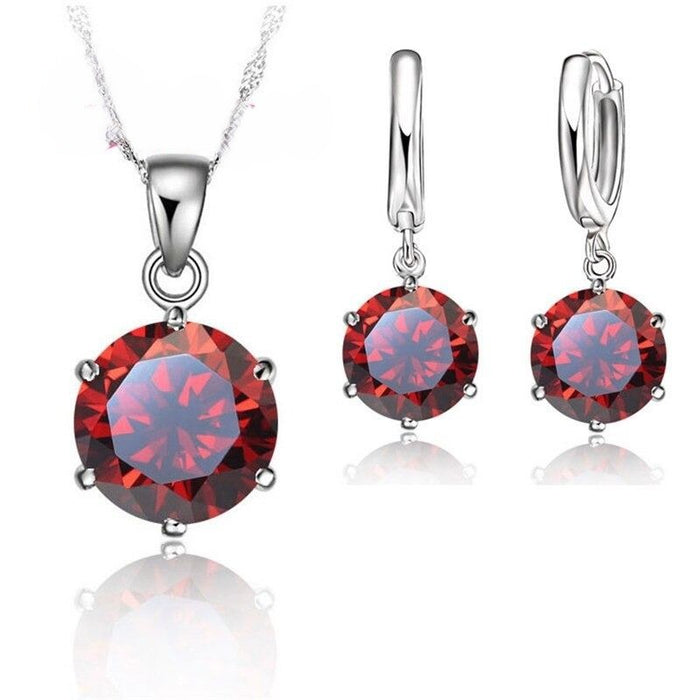 Sterling Silver Cubic Zirconia Necklace For Women