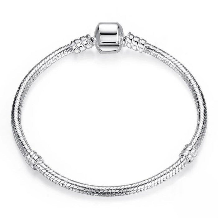 Sterling Silver Sparkling Crown Chain Bracelets