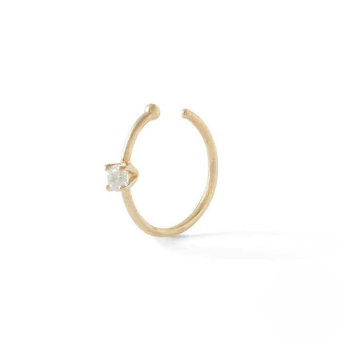 Sterling Silver Diamond Nose Ring