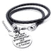The Love Between a Grandmother and Granddaughter is Forever - Hand Stamped Bracelet - Ashley Jewels