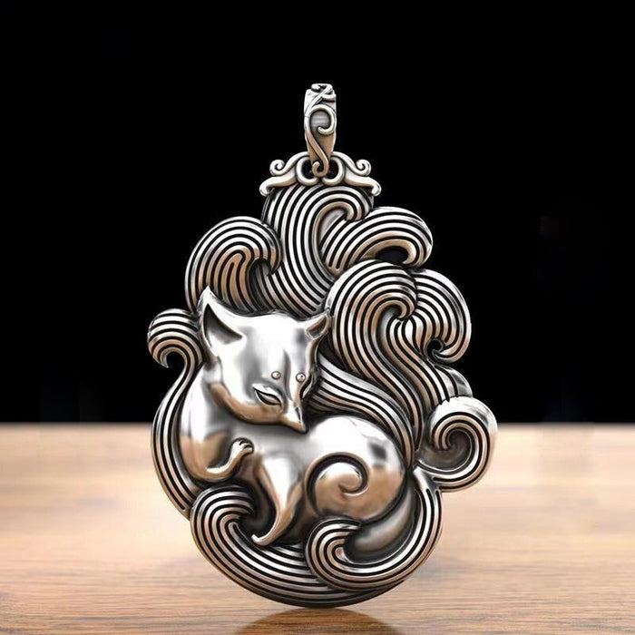 Silver Solid Vintage Style Pendant