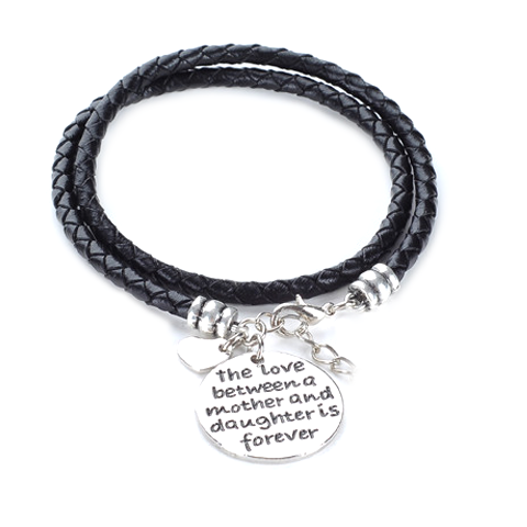 The Love Between a Mother and Daughter is Forever - Hand Stamped Bracelet - Ashley Jewels - 2