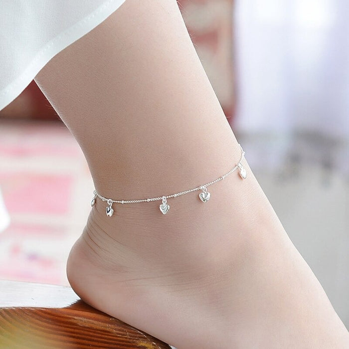Simple Exquisite Heart Shape Anklet For Women