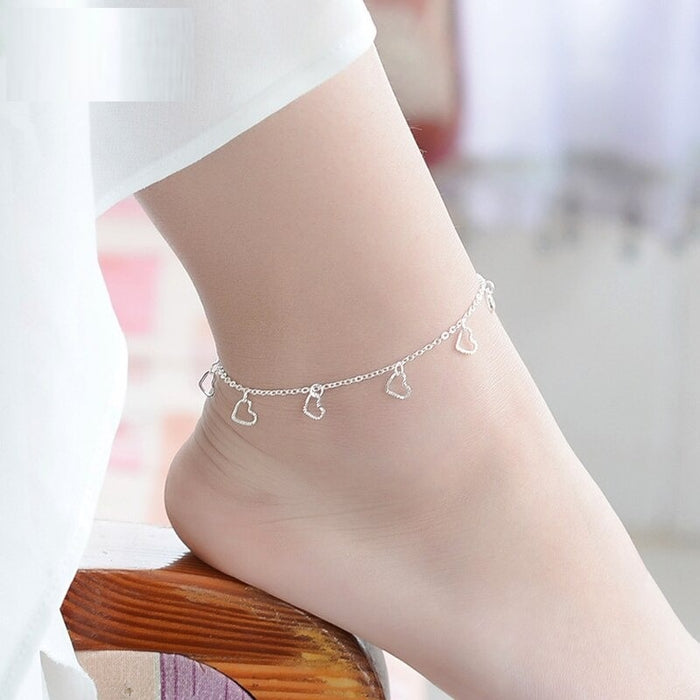 Star & Heart Foot Anklet Chain For Women