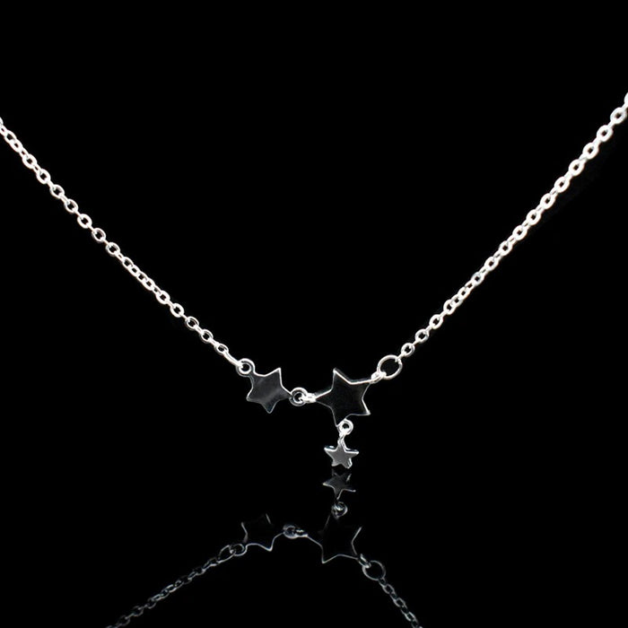 Sterling Silver Simple Charm Three Star Anklet For Women