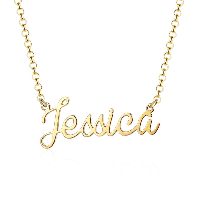 Nameplate Letter Necklace Custom Made Name Pendant Russian Name Christmas Gifts for Girlfriend