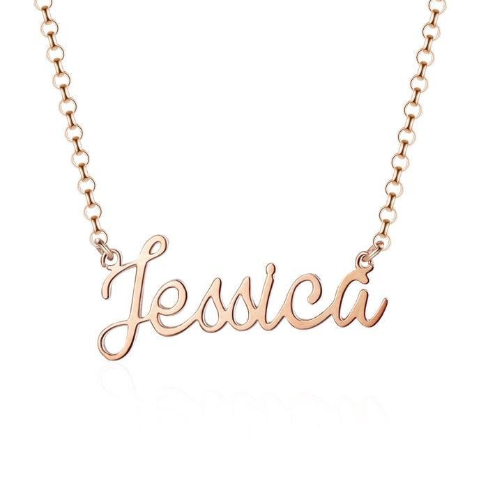 Nameplate Letter Necklace Custom Made Name Pendant Russian Name Christmas Gifts for Girlfriend