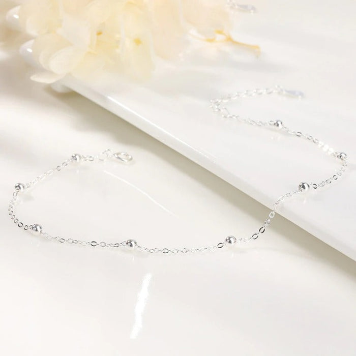 Sterling Silver Chain Anklets For Women