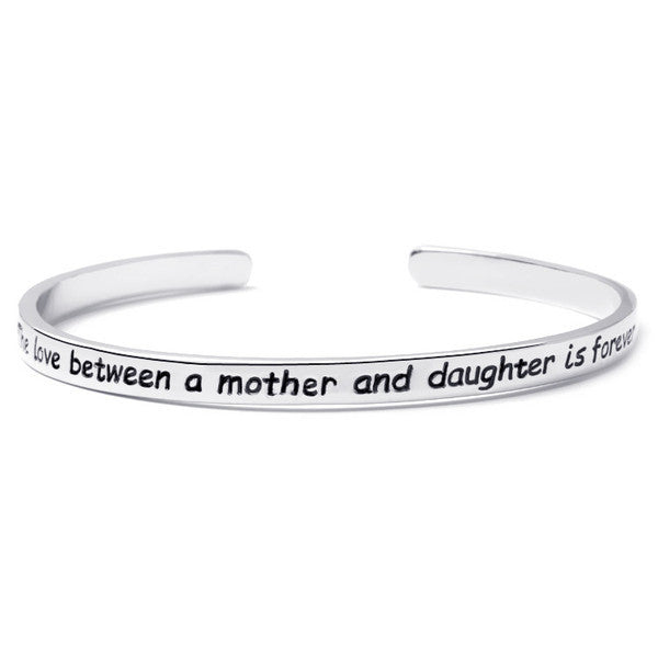 Mother And Daughter Engraved Bangle - Ashley Jewels