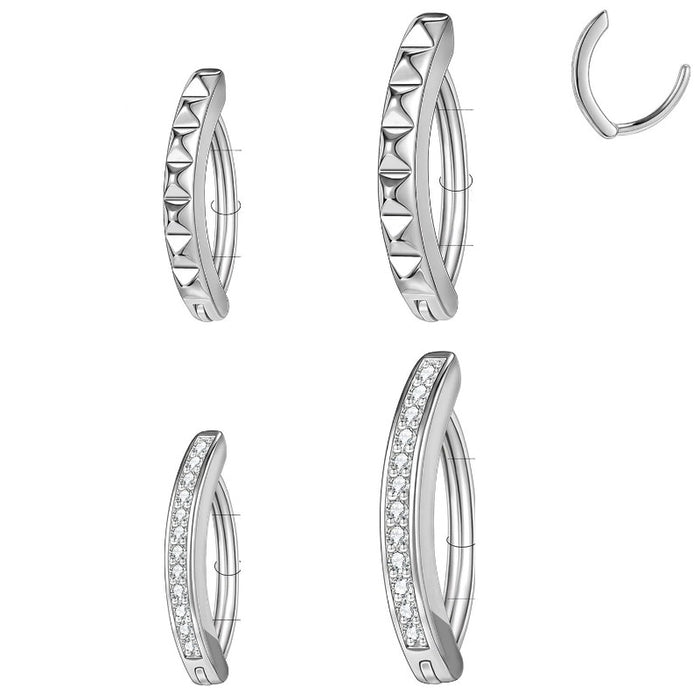 Silver Zircon Navel Piercing Minimalist Belly Ring For Women